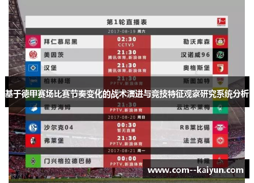 基于德甲赛场比赛节奏变化的战术演进与竞技特征观察研究系统分析